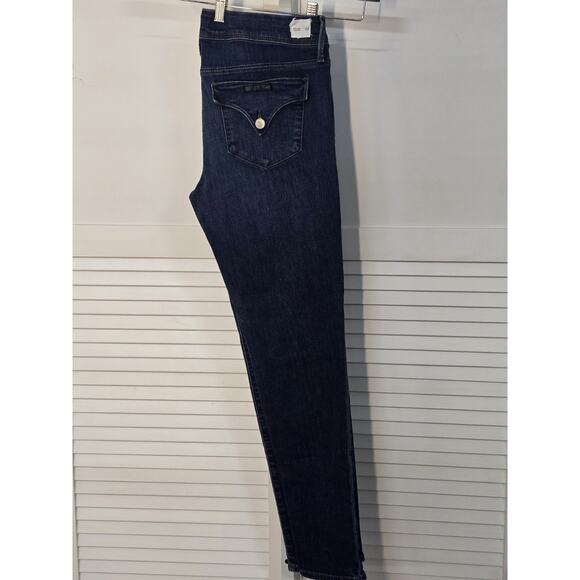 Womens Hudson Jeans size 30 Collin skinny mid rise dark blue stretch Flap Pocket - Picture 7 of 9